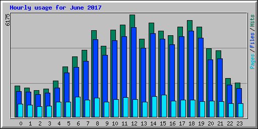 Hourly usage for June 2017