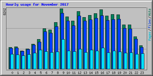 Hourly usage for November 2017